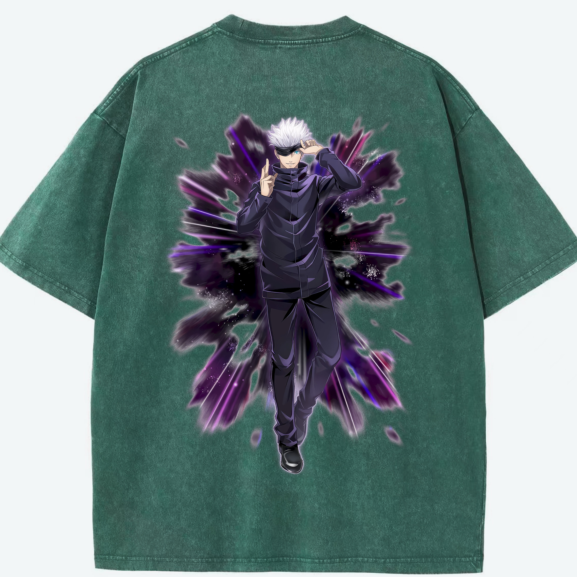 （画像用） 呪術廻戦 Jujutsu Kaisen 綿100% ヴィンテージ風 半袖Tシャツ（背面プリント）